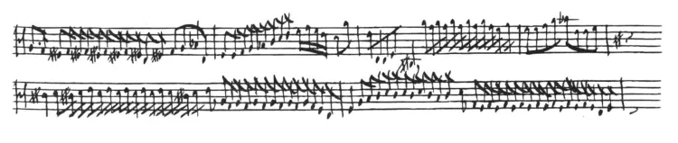 Extrait d'une partition de Sainte-Colombe